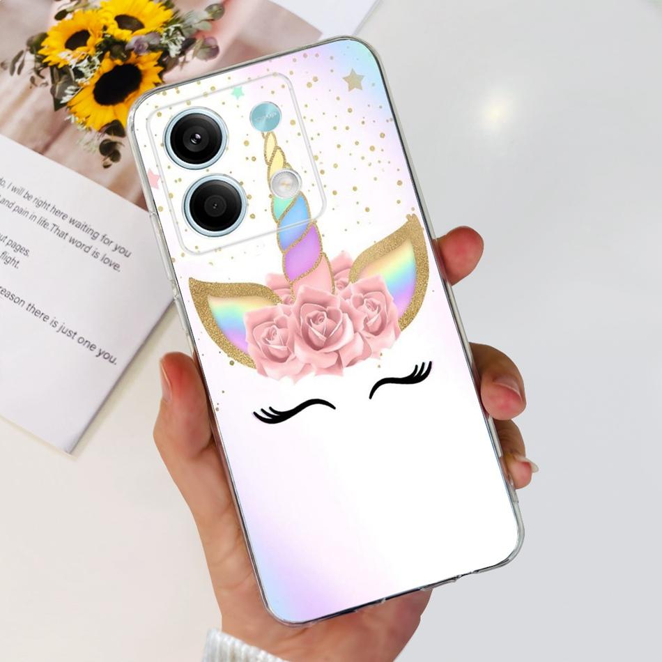 For Xiaomi Redmi Note 13 4G Case Redmi Note 13 Pro 4G Global Cute Soft Silicone TPU Slim Cover For Redmi Note13 13Pro 4G