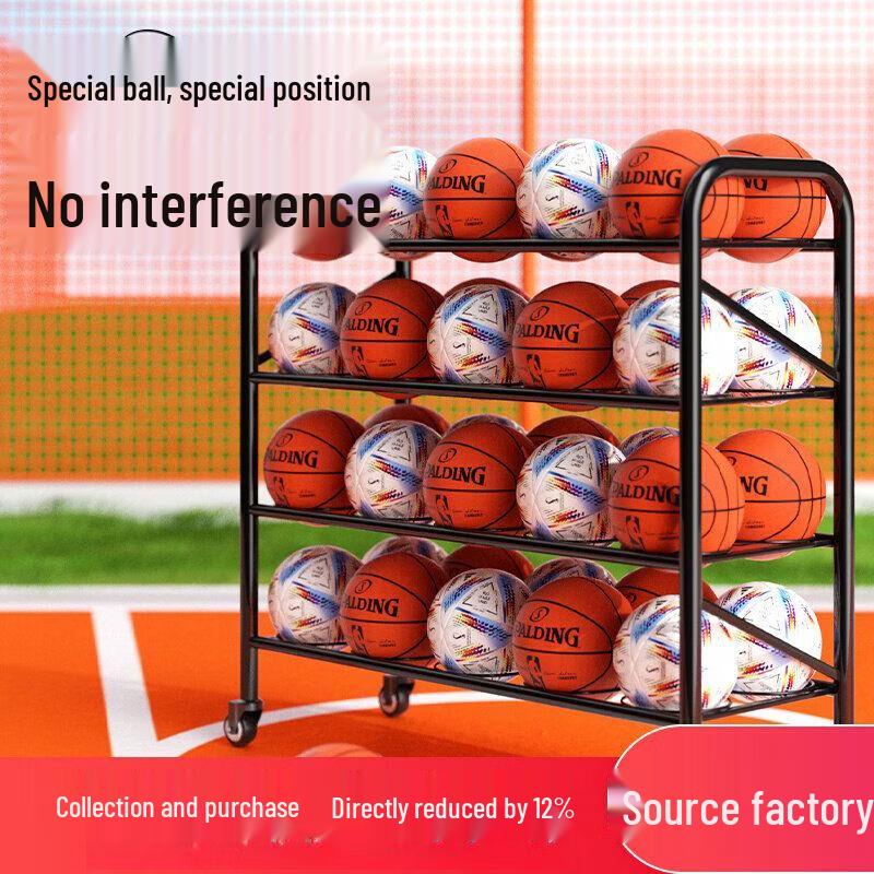 Movable Sports Ball Storage Cart