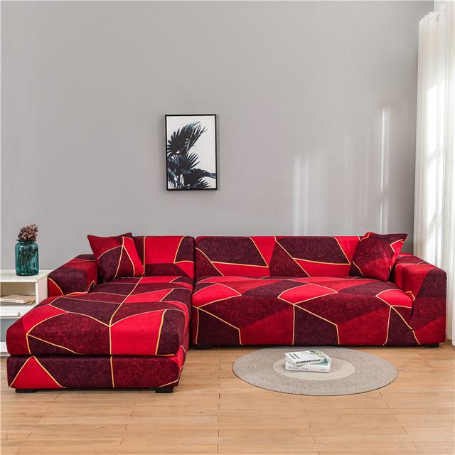 Elastic Sofa Covers for Living Room Stretch Slipcovers Sectional Couch Cover L Shape Corner Armchair Cover 1 /2 /3 /4 Seater 1pc