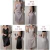 French Style Sleep Dress With Deep V Neck And Bust Enhancing Design For Women