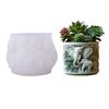 Flexible Reusable Flowerpot Mold with Detailed Elephant Design Silicone Texture for Resin Concrete Cement Crafting
