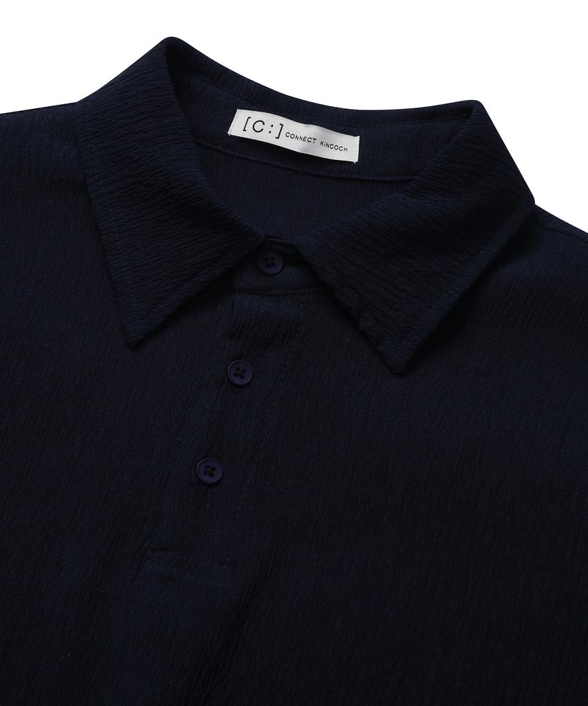 CONNECT KINLOCH Рубашка-поло из сирсакера Wish & Wear (военно-морской флот)