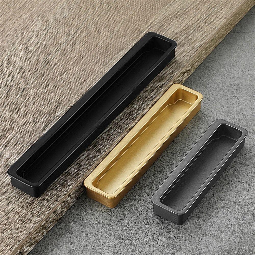 Modern Style Recessed Cabinet Door Handle Metal Slotting Sliding Door Handle Closet