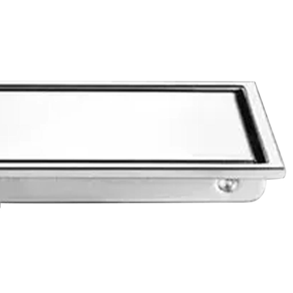 Linear Floor Drain Rectangular Prevent Clogging 304 Stainless Steel Long Shower Drain for Bathroom