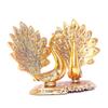 Металлическая статуя павлина двойных влюбленных, экспонатная фигурка - стандарт, золото