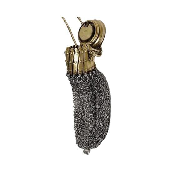 Кошелек для монет Yousheng Chainmail Mesh, винтажный двойной сетчатый держатель для монет с закручивающейся крышкой, коллекционный кошелек в викторианском стиле