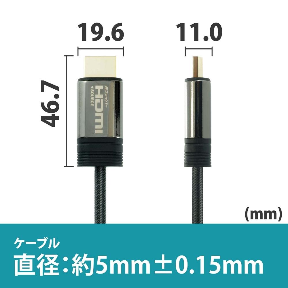 Horlick оптоволоконный HDMI-кабель 15 м сетчатый серый HH150-602GY