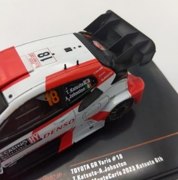 Ixo Toyota GR Yaris 2023 Ралли Монте-Карло 6-е место Джонстон Готовое изделие 1/43 #18 T. Кацута/А.