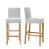 Cover For Bar Stool, Velvet, Light Gray