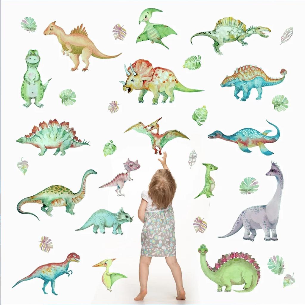 Dinosaur Wall Stickers Glow in The Dark Stickers for Kids Dinosaur Wall Decals Home Bedroom