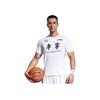 Li-Ning Профессиональная баскетбольная серия, быстросохнущая, крутая, с принтом, с круглым вырезом, с коротким рукавом, футболка для мужчин, белые ATSSA79-1
