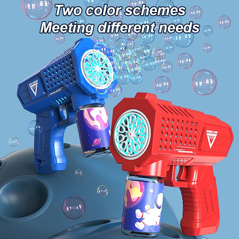 Ручной полностью автоматический 10-дульный детский пистолет Гатлинга для выдувания пузырей, машина для пузырей без батареек и мыльной воды