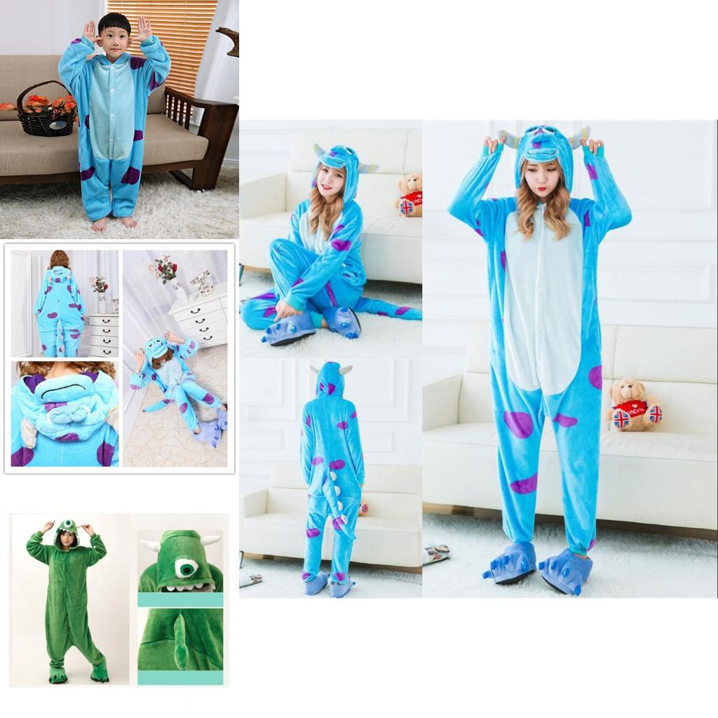 Comfortable And Cute Monsters University Mike Wazowski And Sully Pajamas For Parties And Home