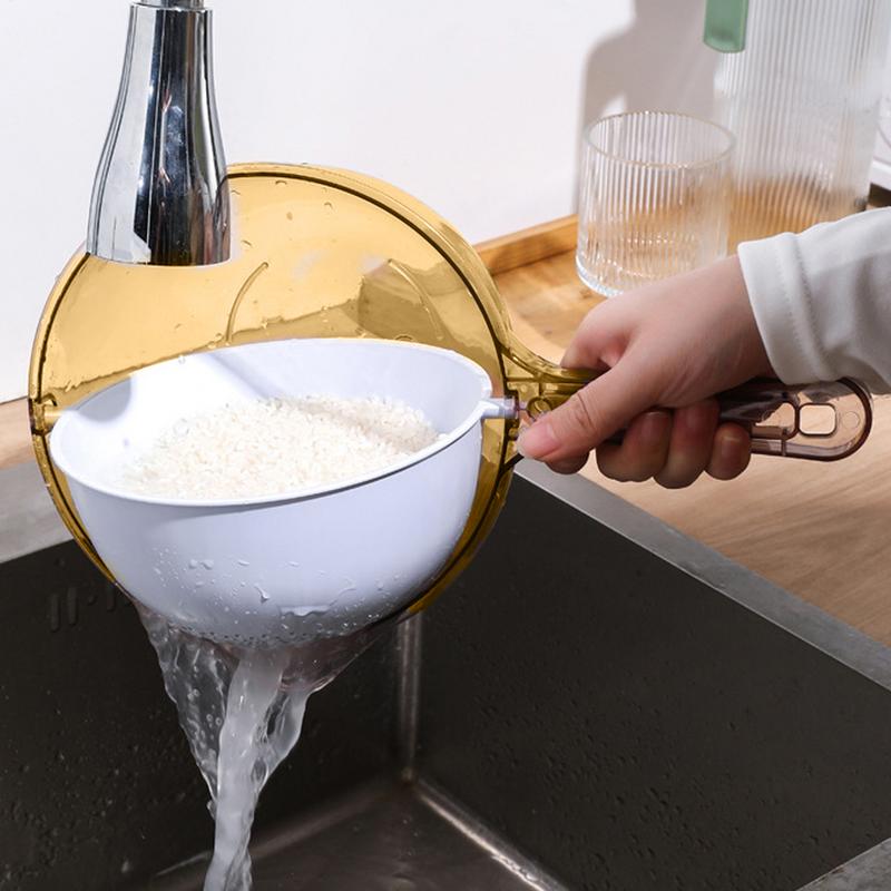 Миска для мытья фруктов Кухонные дуршлаги Дуршлаг с носиком и ручкой для мытья овощей Промывания риса Кухонная ежедневная еда