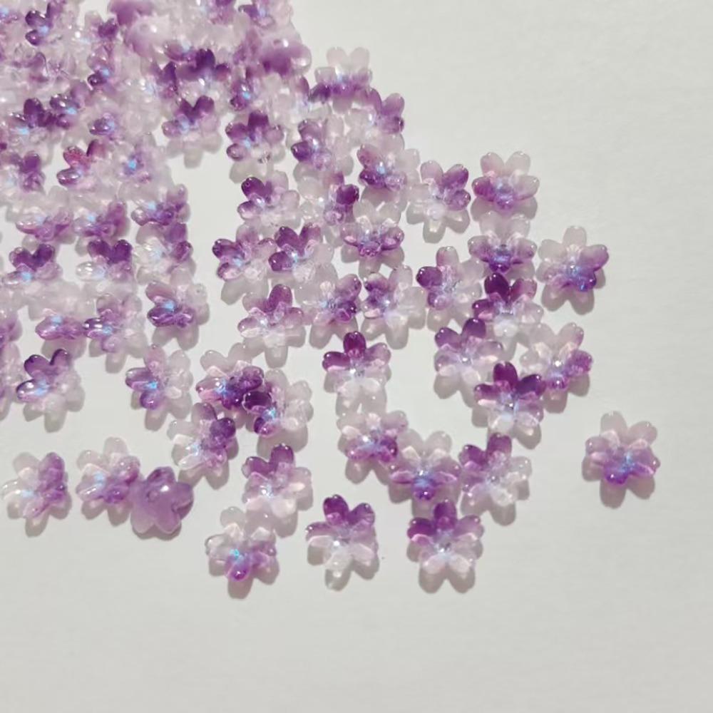 100pcs Transparent Oriental Cherry Beads Gradient Color Jewelry Making Material  DIY Accessories