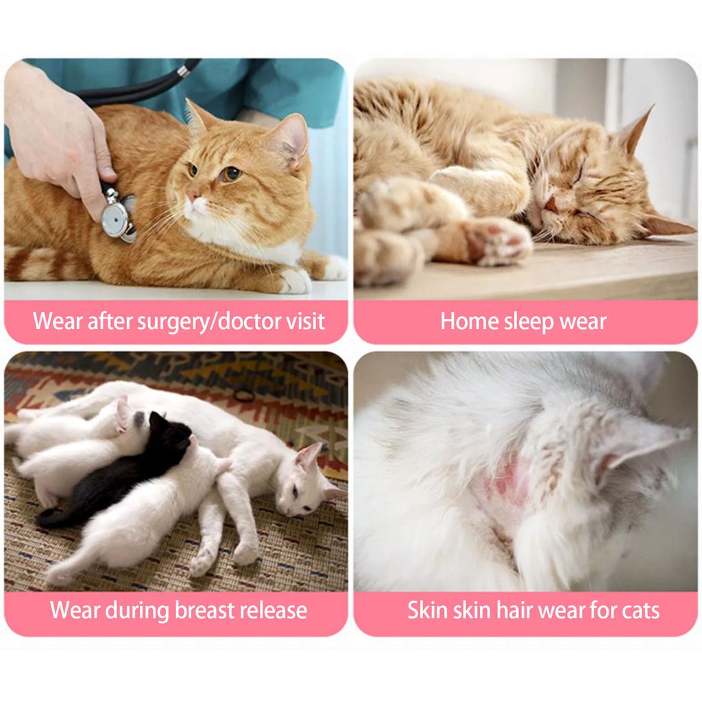Мягкий восстановительный костюм для кошек после операции, удобный, дышащий, предотвращает облизывание, ускоряет процесс заживления для маленьких кошек