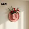Living Room Decor Cowboy Hat Shaped Wall Mounted Vase, Western Retro Flower Artificial Floral Vase Holder for Dried Flowers, Farmhouse Hanging Planter