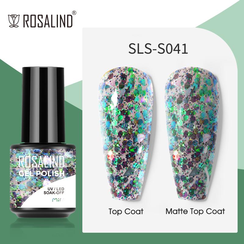 ROSALIND Гель-лак с блестками, полуперманентный гель-лак «кошачий глаз» для ногтей, замачиваемый УФ-гель-лак, гель-лак для дизайна ногтей
