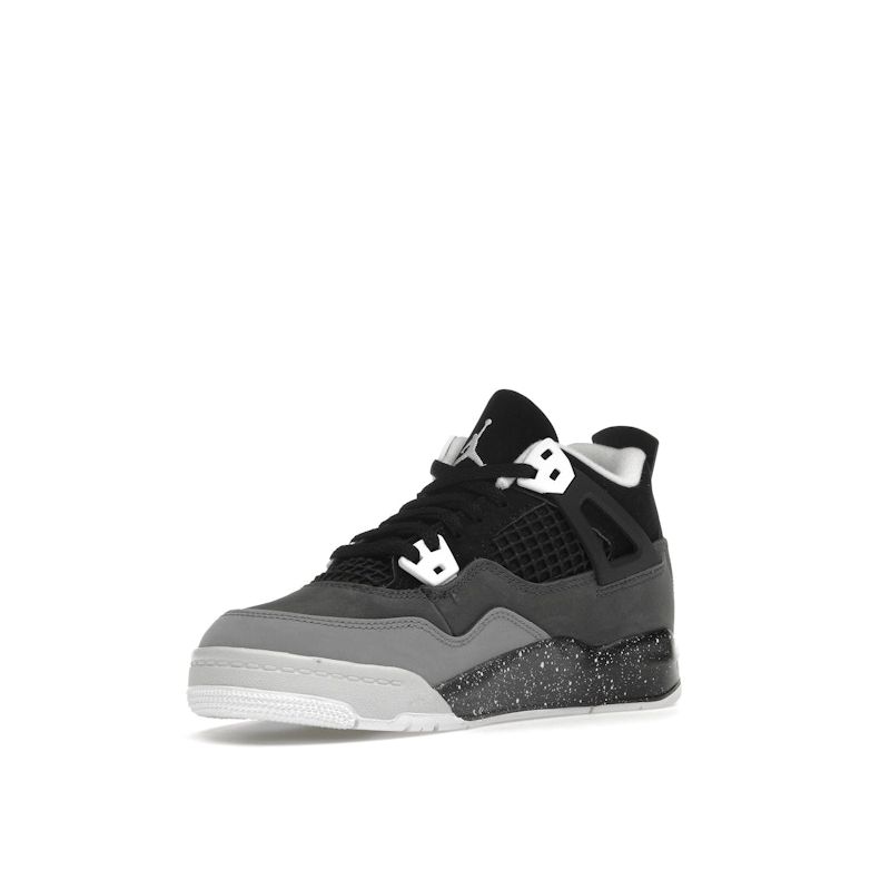 Кроссовки Air Jordan 4 Retro PS Fear 2024 Kids черные белые антрацитовые FV4537-002