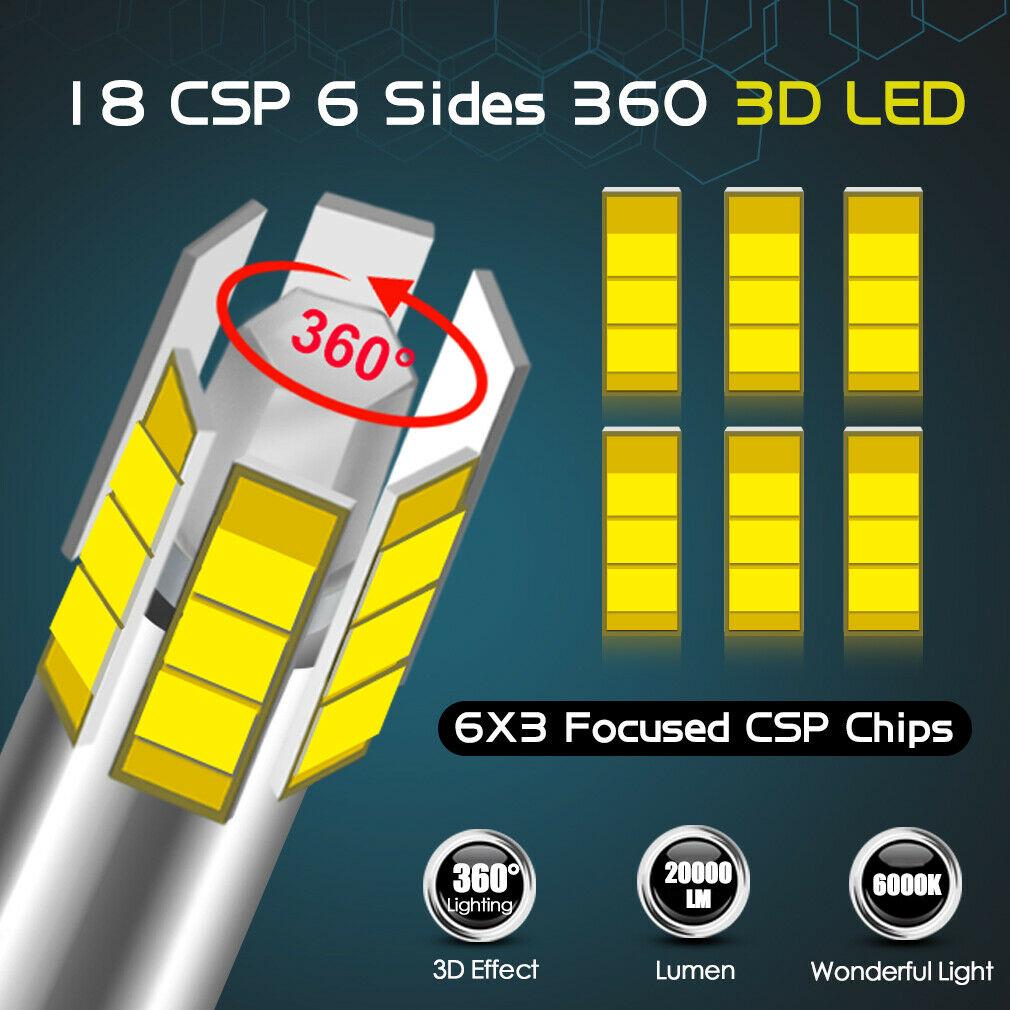 H1 LED H7 20000LM H8 H11 HB3 9005 HB4 9012 HIR2 12sides 80W 3D светодиодные лампы высокой мощности Canbus 360 градусов