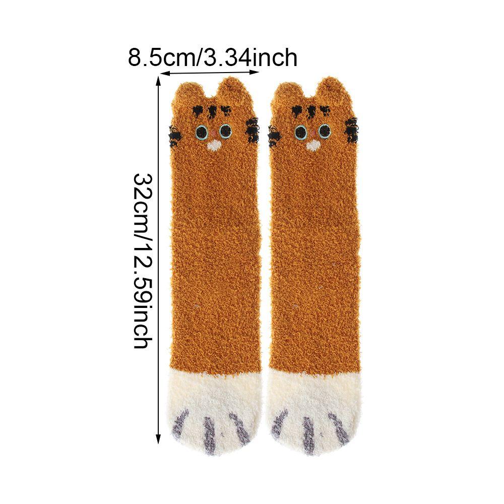Подарок Пушистый мягкий плюшевый носок для сна Носки для пола Носки с рисунком лап Коралловые бархатные носки Кашемировые носки