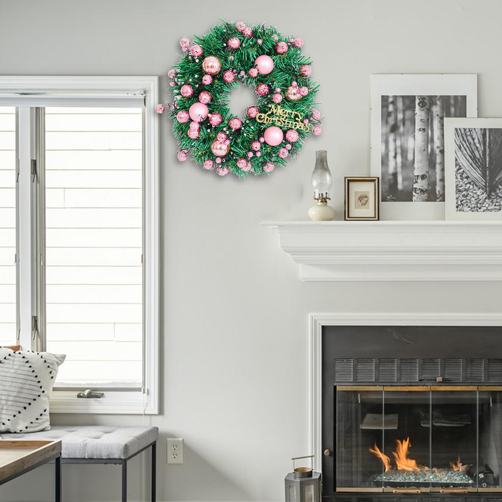 Рождественские венки для входной двери 19,7-дюймовый искусственный рождественский венок Рождественские шаровые украшения