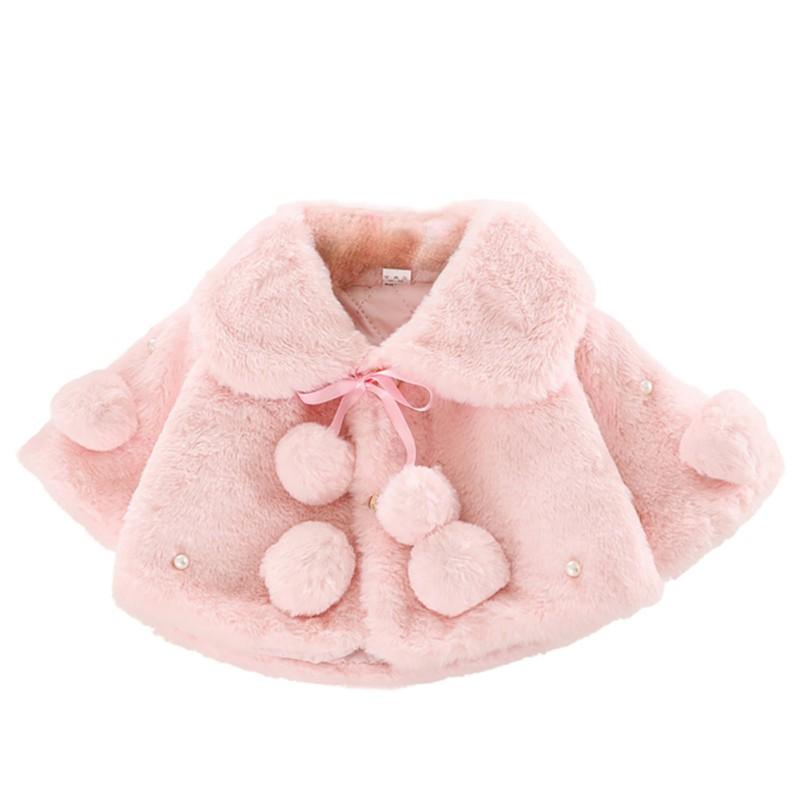 Плотное пальто для маленьких девочек, теплое пальто с шалью принцессы