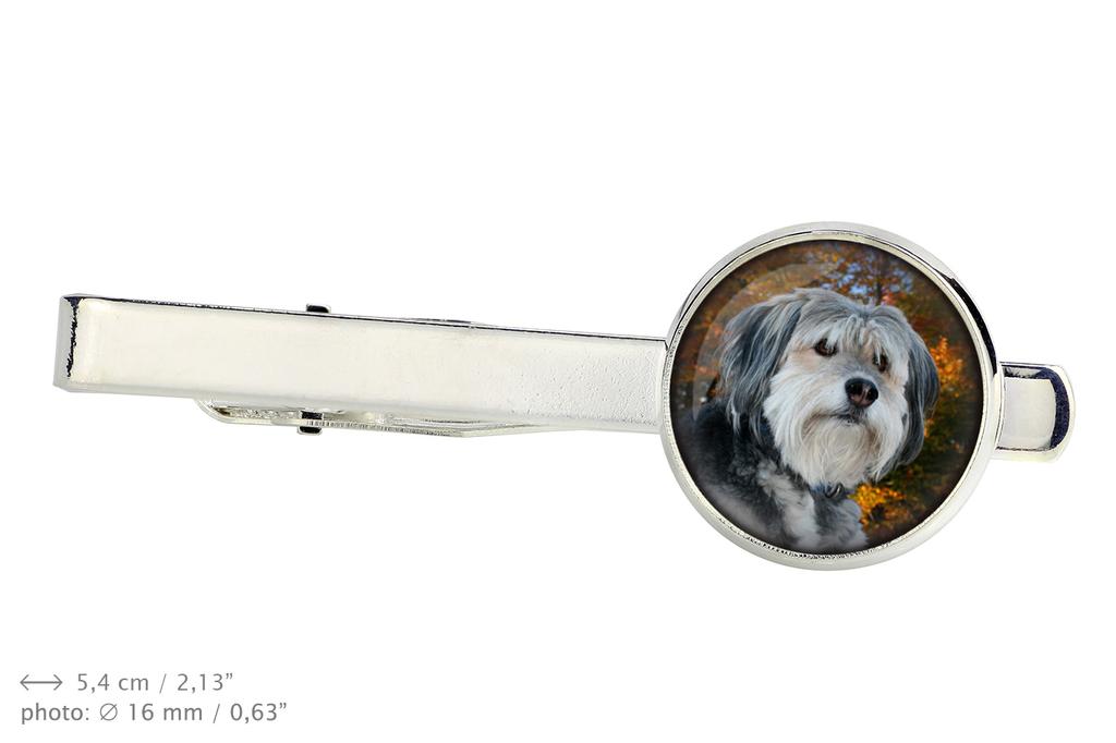 Polish Lowland Sheepdog, PON, Valee Sheepdog - cufflinks and tie with your photo, a suit decoration, men's jewelry from the Art-Dog brand.