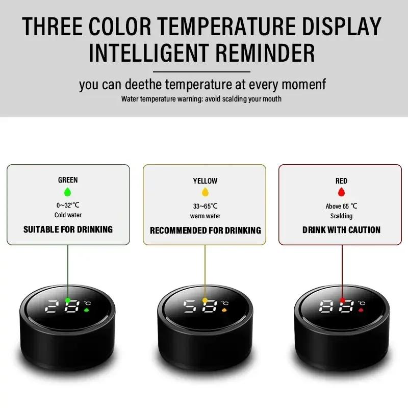 DJR5 New 2025 Hot AMG Badge Car Smart Thermos Bottle With Temperature Display Coffee Cup For Mercedes Benz New A/B/C/E/S Class W203 W