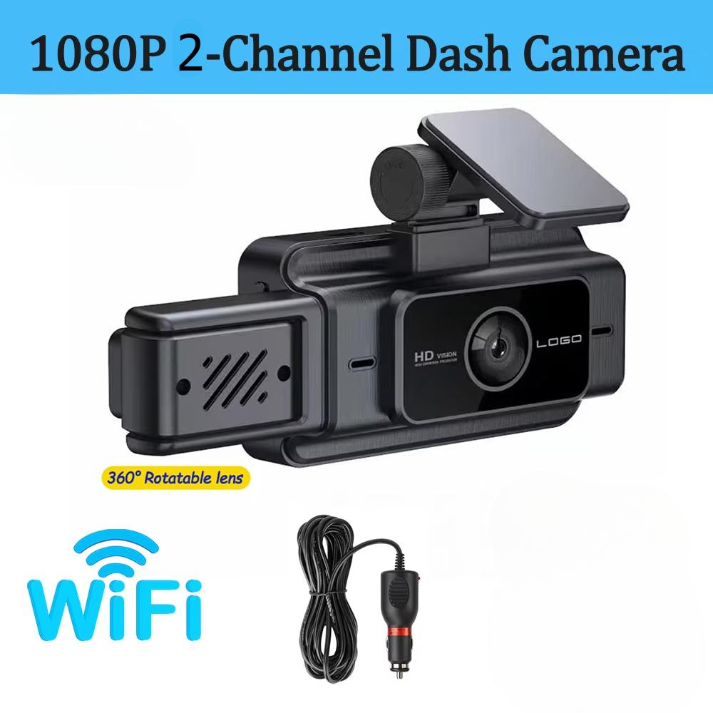 Новый Wifi 3 камеры Автомобильный видеорегистратор Dash Cam FHD 1080P 3-канальный объектив Видеорегистратор Интерьерный видеорегистратор Видеорегистратор Черный ящик Супер ночное видение
