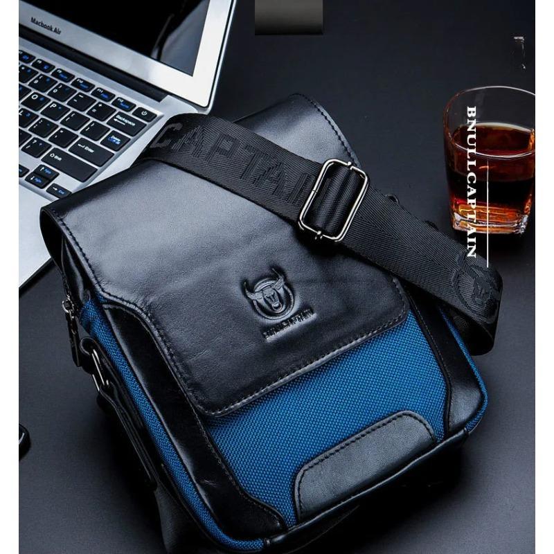 BULLCAPTAIN 2024 Мужская сумка-мессенджер Мужские сумки через плечо из натуральной кожи Деловая повседневная сумка через плечо Известный бренд мужская сумка-сумка