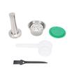 Coffee Capsule Reusable Stainless Steel Coffee Pod with Coffee Tamper Spoon Brush Coffee Machine Supplies