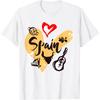 I Love Spain, Cool Spain Doodles Illustration Graphic Design T-Shirt Unisex Summer Streetwear Tops  Printed Graphic TShirt