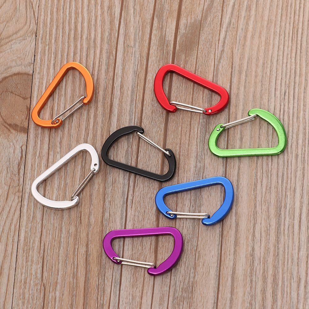 Buckle Hook Aluminum Alloy Climbing Snap Clip Outdoor Camping Keyring D-Ring Keychain Carabiner