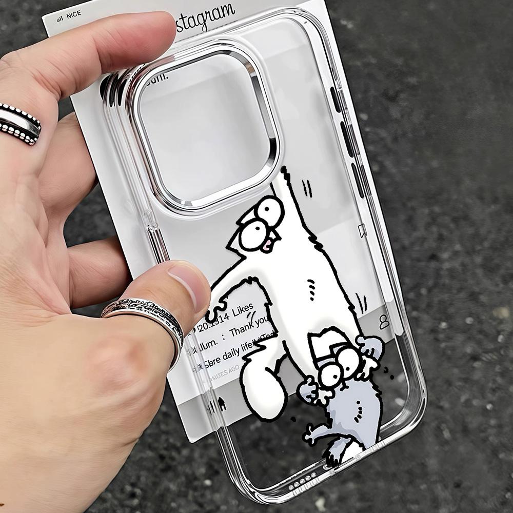 Милый Чехол для Телефона S-Simons-Cat Новый Для Xiaomi Redmi Note 15 14 13 14c 13c 12 11 12s 12c 10c 10 9 Pro Plus 4G 5G Прозрачный Чехол