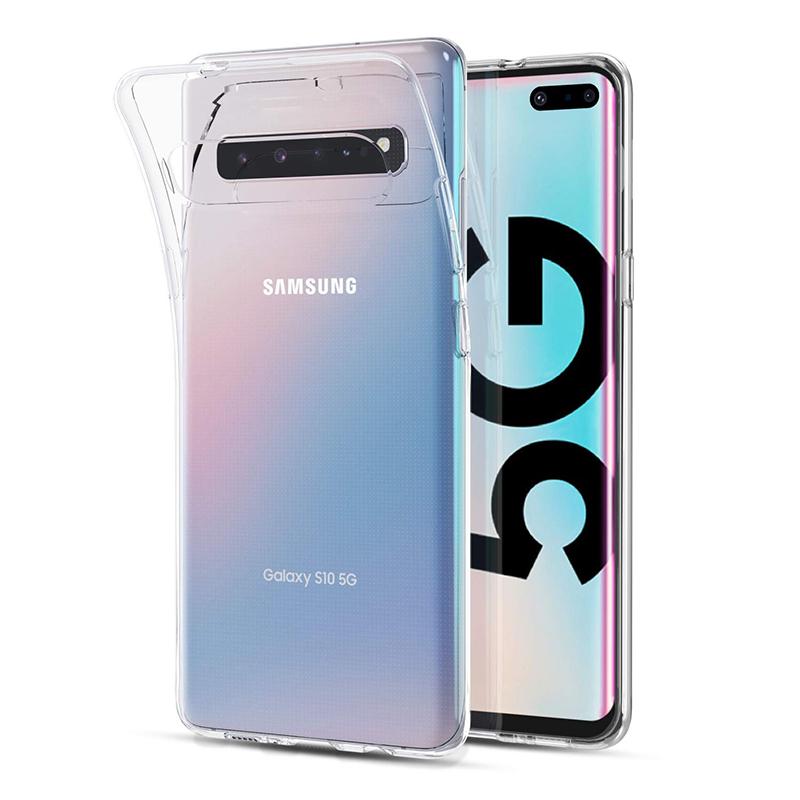 Силиконовые прозрачные чехлы для телефонов Samsung Galaxy S10 5G E S10E Plus Lite S105G S10Plus Мягкая прозрачная тонкая задняя крышка из ТПУ