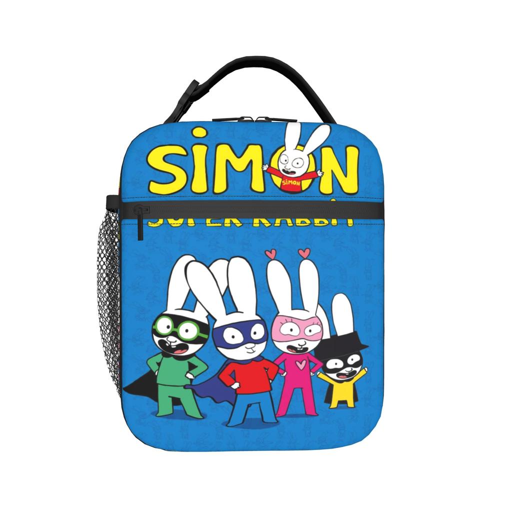 Термосумки для обеда Simon Super Rabbit с теплоизоляцией для офиса, портативные сумки-контейнеры для еды, мужские, женские, термосумка-холодильник, ланч-бокс