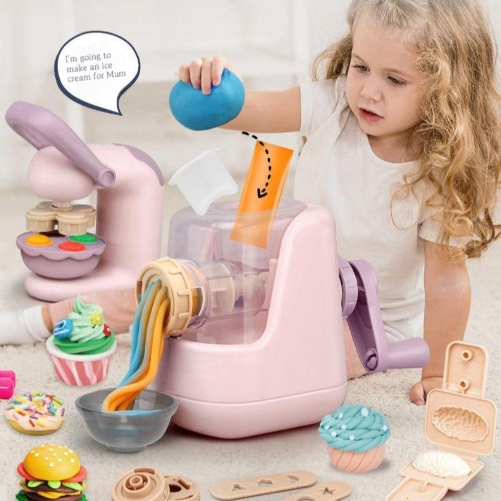 Cooking Toys Colourful Clay Pasta Machine Kitchen Toy Simulation Kitchen Ice Cream Machine Kids