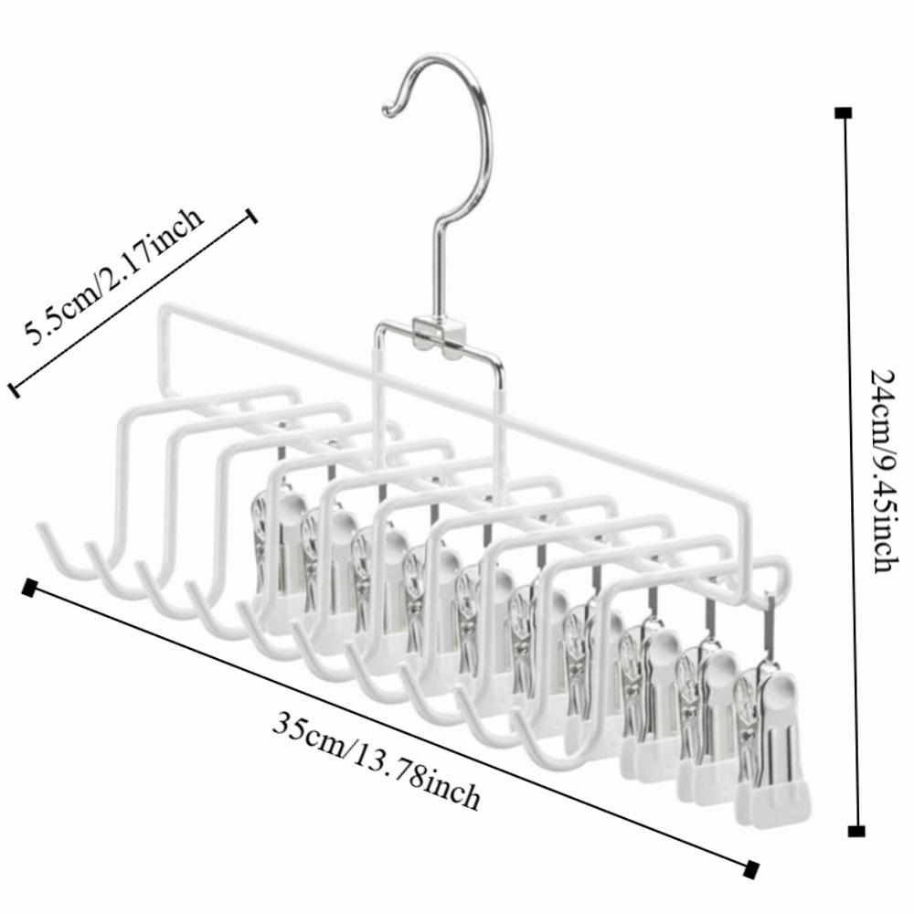 10 Clips Baseball Hat Organizer Rack Hanging Saving Space Peaked Cap Storage Holder Windproof Non-Slip Towel Hanger Clip Scarf