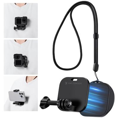 Магнитное крепление для ожерелья GoPro Concept, сверхсильное магнитное, регулируемая длина шеи и совместимая со съемкой, идеально подходит для видео и фотосъемки