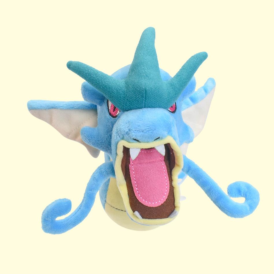 60cm Large Blue & Red Gyarados Magikarp Plush Stuffed Toy with Posable Skeleton Frame, Flexible Pose Anime Collectible Soft Doll