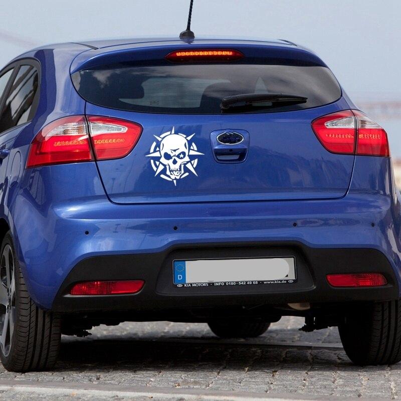 HZX1416 Компас Череп Автомобильная наклейка Виниловые наклейки Водонепроницаемая наклейка на кузов автомобиля Заднее окно