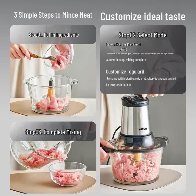 Supor Electric Meat Grinder Food Processor CN plug (adapter included)