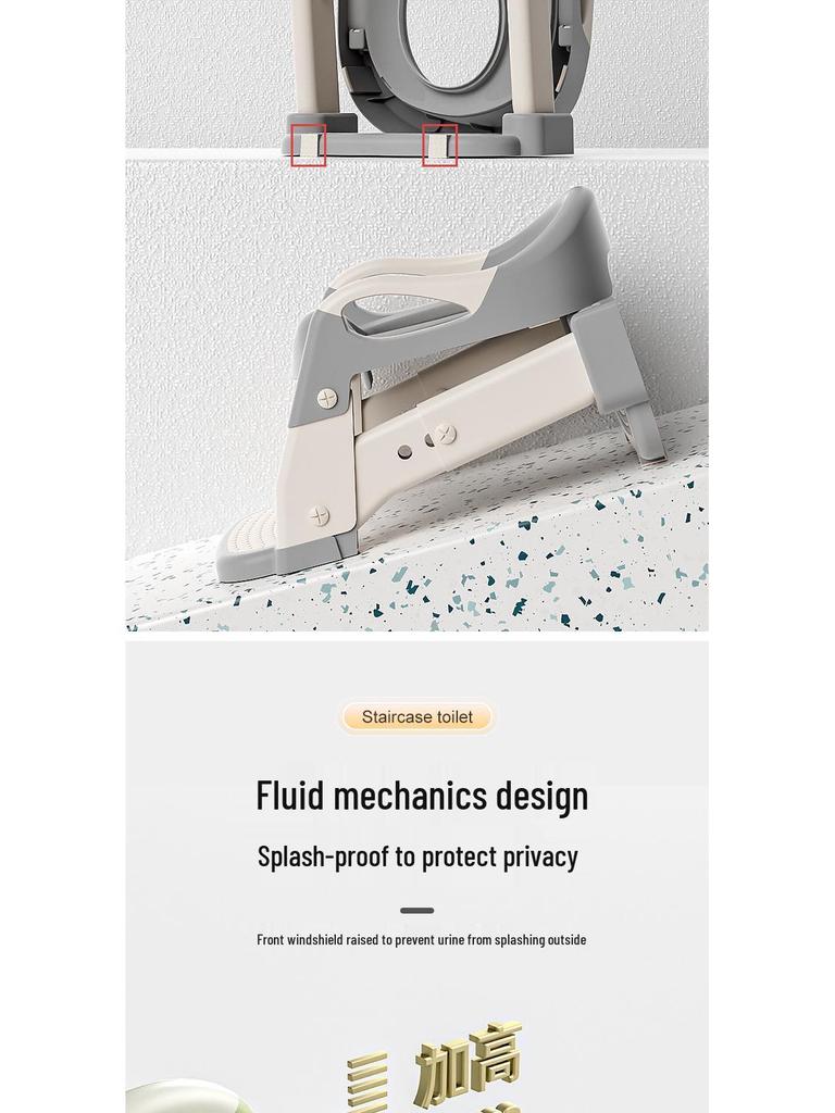 Foldable Toddler Potty Training Seat with Step Stool