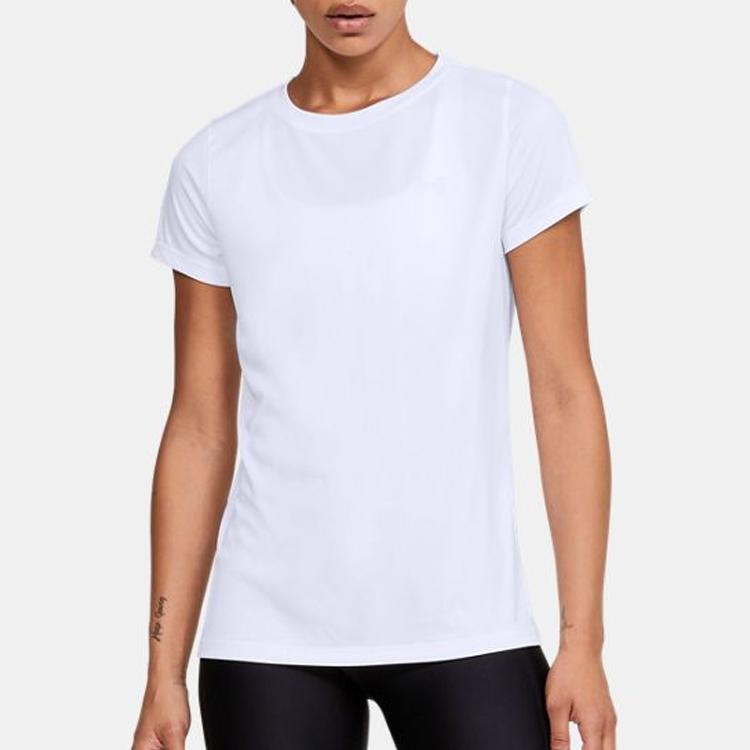 Under Armour Пуловер с круглым вырезом и коротким рукавом, женские топы, белые 1298706-100