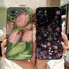 Phone Case For Xiaomi Redmi Note 10 Pro 4G Funda Flower Painted Matte Soft  Protective Cover for Redmi Note10 10S 10Pro Bags