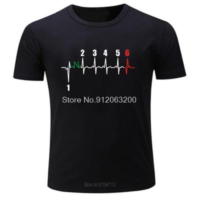 Motorcycle Heartbeat Gear Black Unisex Tshirt Biker Lover Summer T Shirt Unisex Black Cotton Tee Tshirt Harajuku Streetwear
