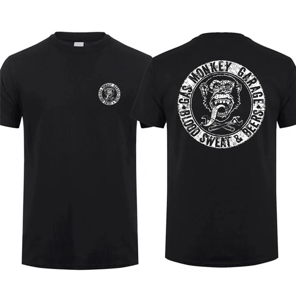 2026 Summer BestSelling Gas Monkey Garage Retro Casual ShortSleeved TShirt for Unisex LooseFitting and Breathable Shirt