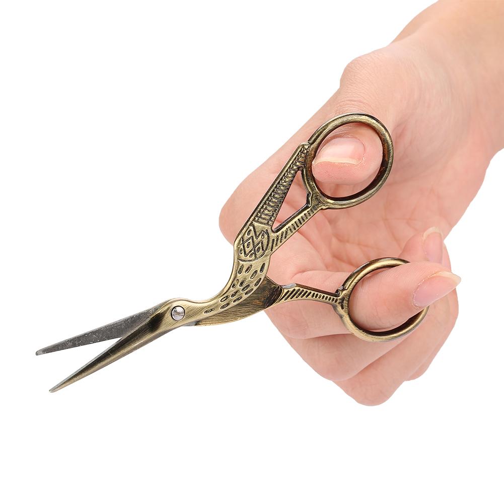 Stainless Steel Cutting Crane Sewing Scissors, Retro Bronze, with Two Sizes,   and Practical
