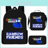 Мультяшный рюкзак Rainbow Friends с дышащими лямками с воздушной подушкой для детей, для ежедневного использования